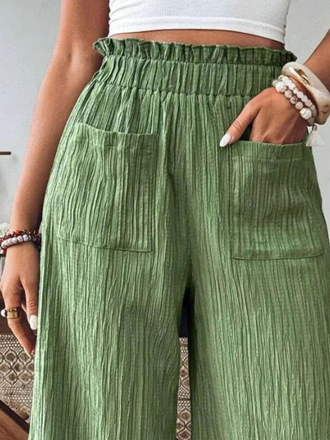 High-Waisted Wide Leg Pants