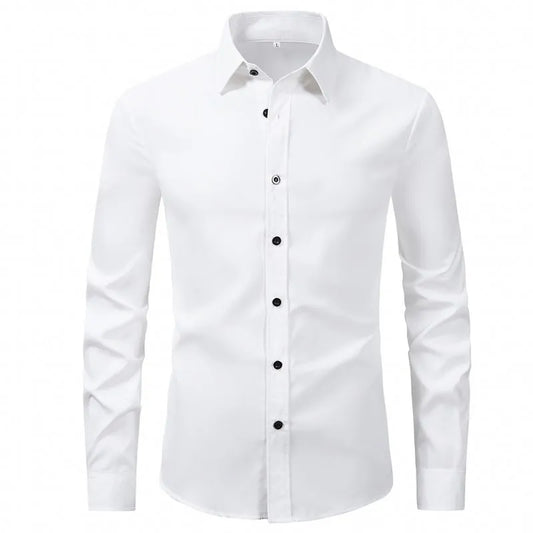 Men's Plus Size Button Up Long Sleeve Shirt