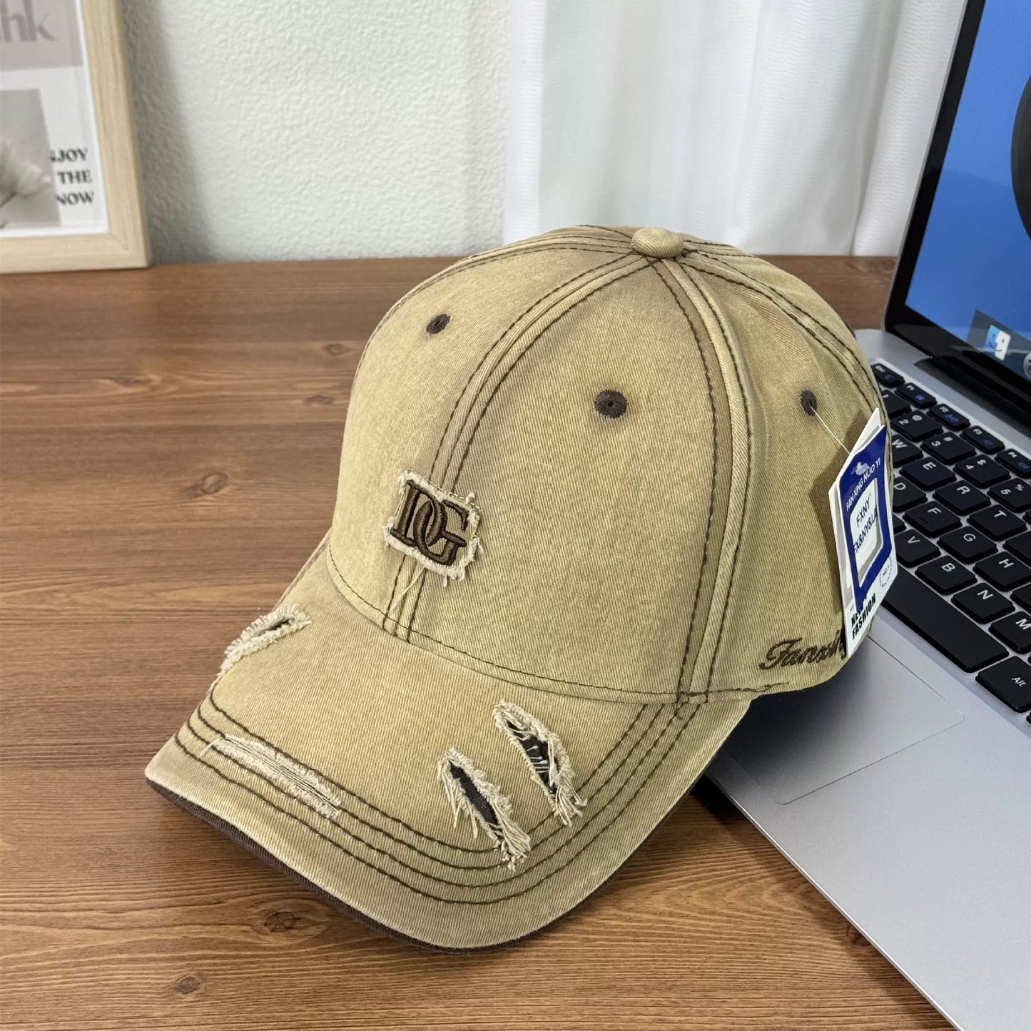 Distressed Causal Baseball Cap