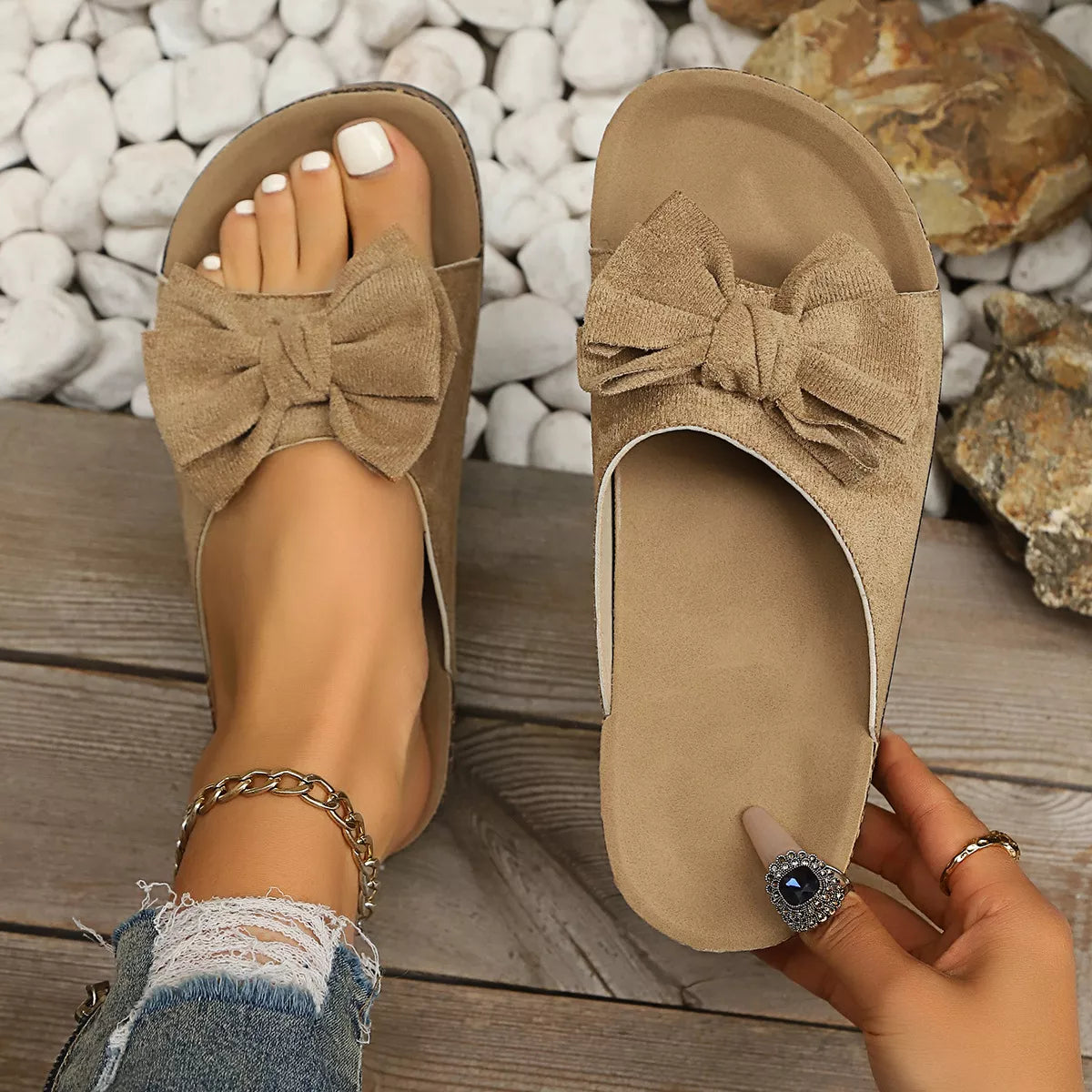 Comfortable Bow Decor Casual Sandals