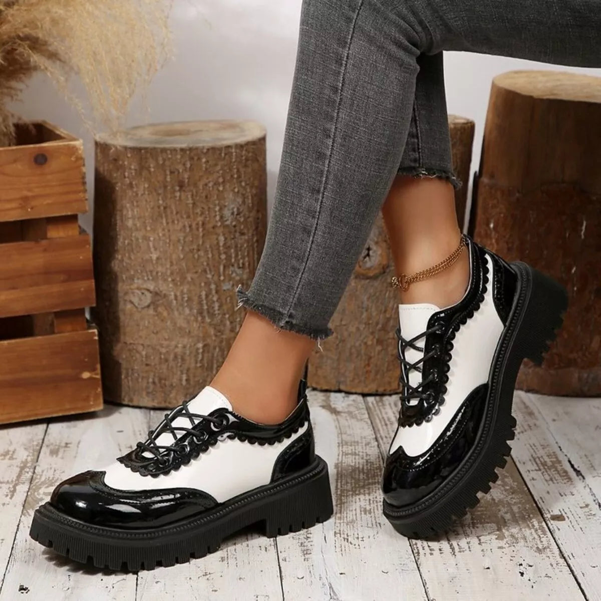 Round Toe Platform Loafers
