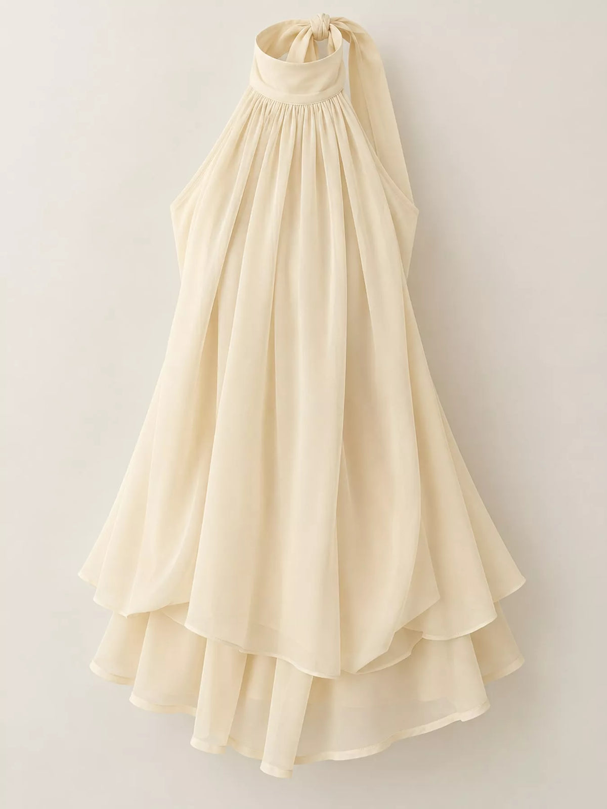 Halter Neck Ruched Mini Dress