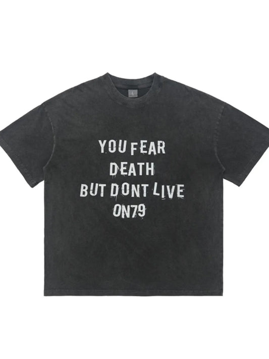 Men's Letter Graphic Round Neck Short Sleeve T-Shirt