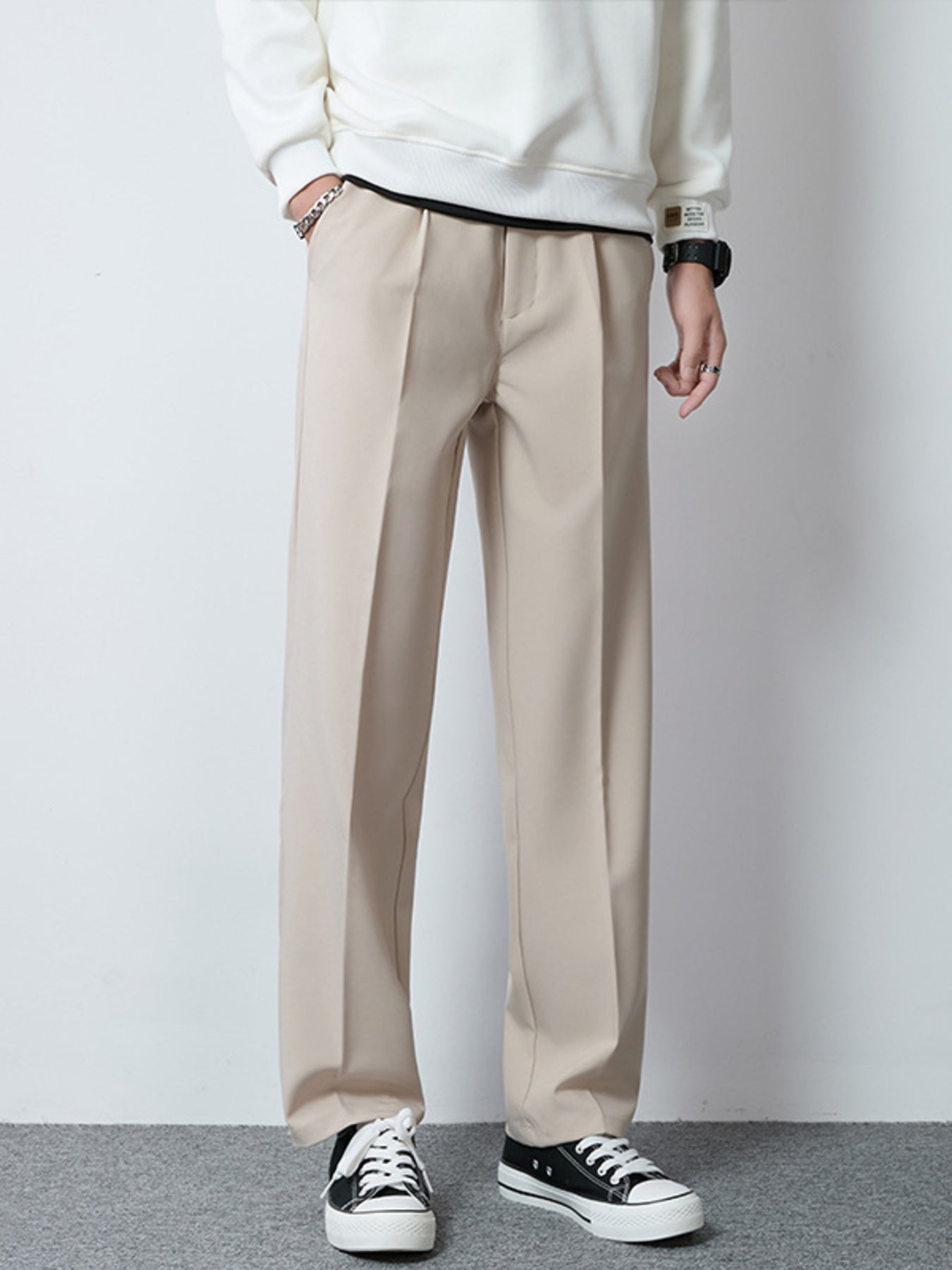 Men's Plus Size Wide Leg Casual Pants
