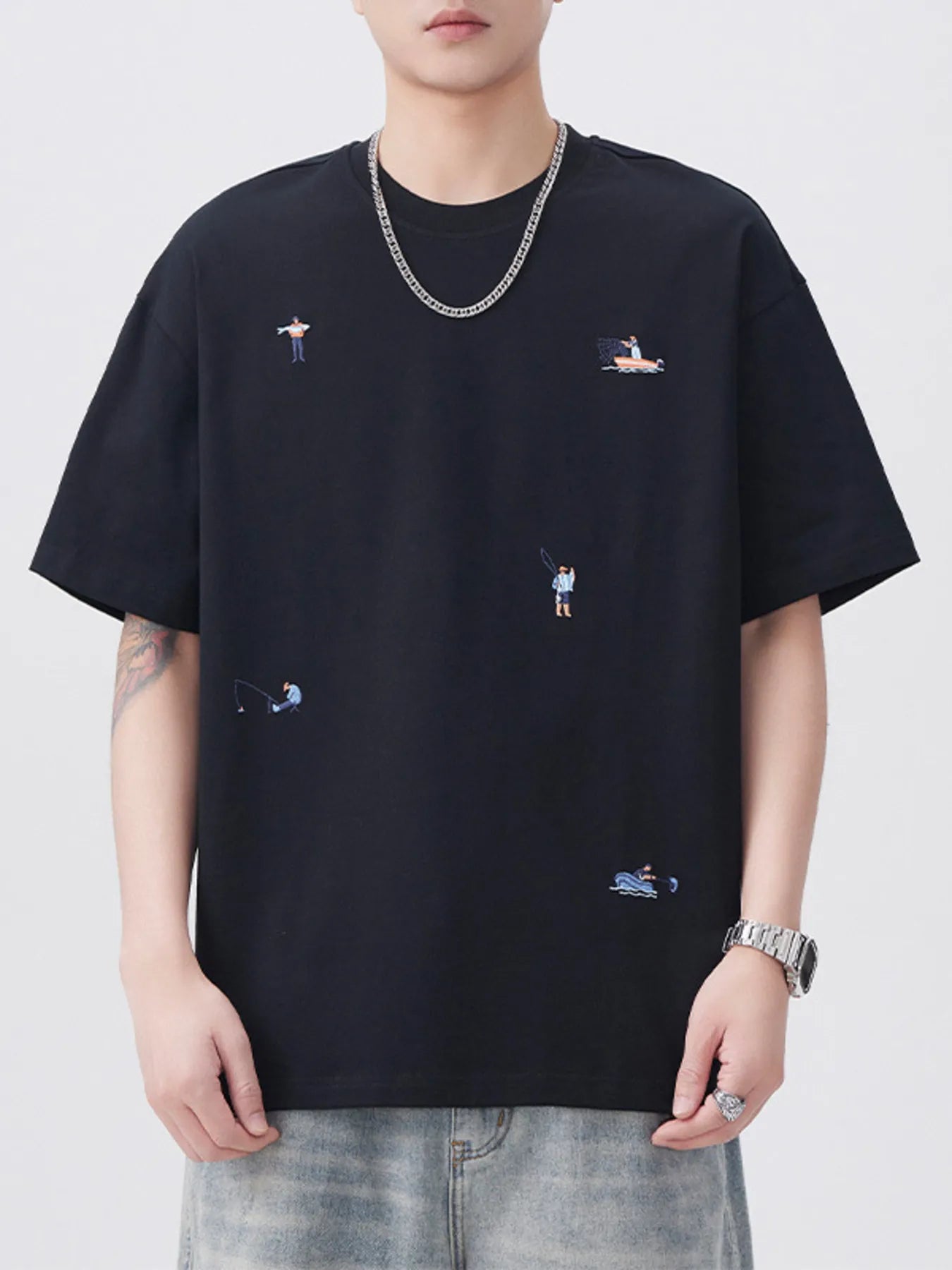Men's Plus Size Round Neck Short Sleeve T-Shirt