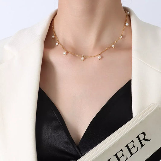 Freshwater Pearl 18K Gold-Plated Necklace