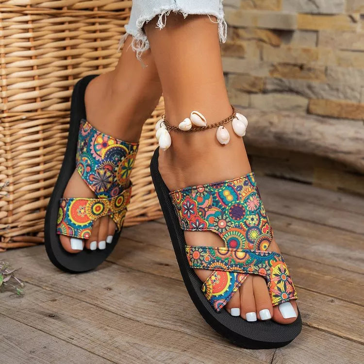 Toe Loop Flats Sandals