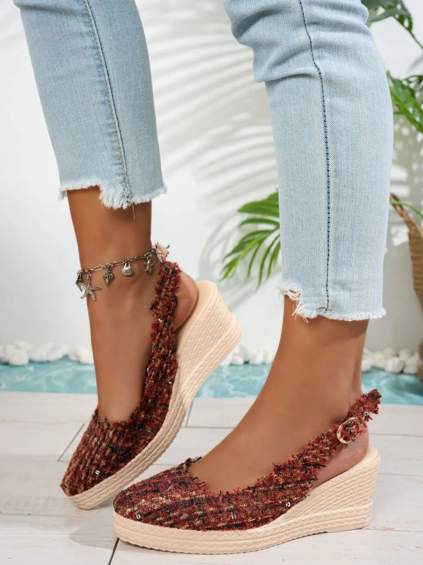 Point Toe Wedge Sandals