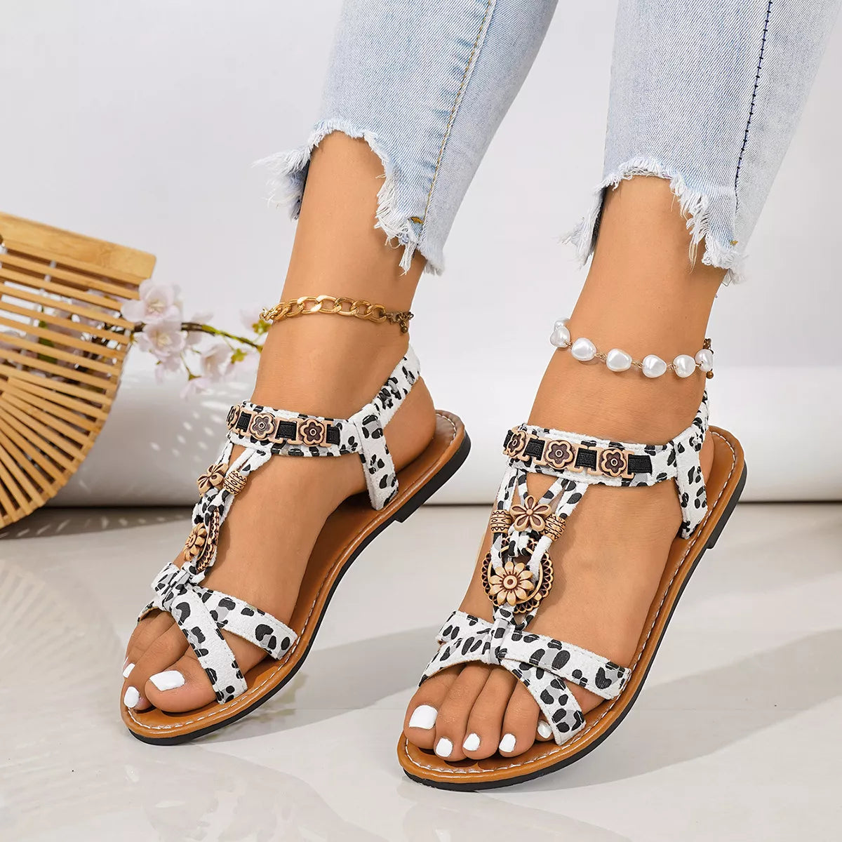 Open Toe Flats Sandals