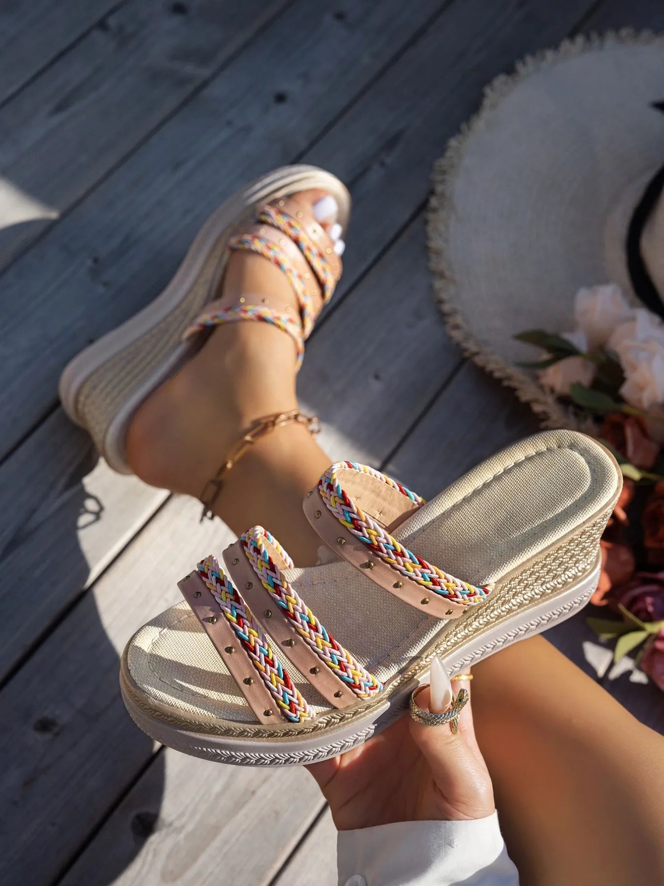 Open Toe Platform Wedge Sandals
