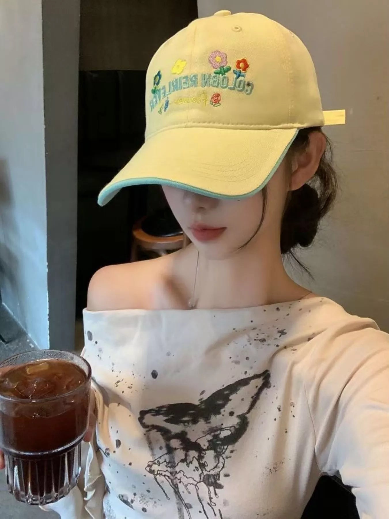 Floral Embroidered Adjustable Baseball Cap