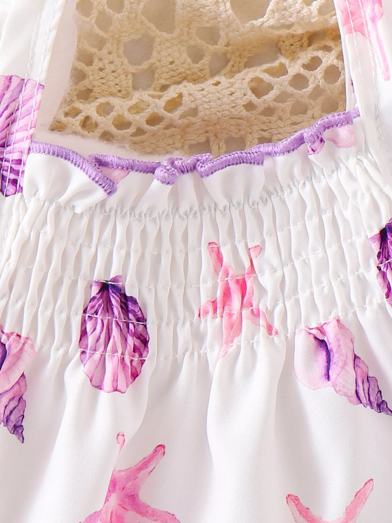 Children's Ruffled Printed Tank and Shorts Set