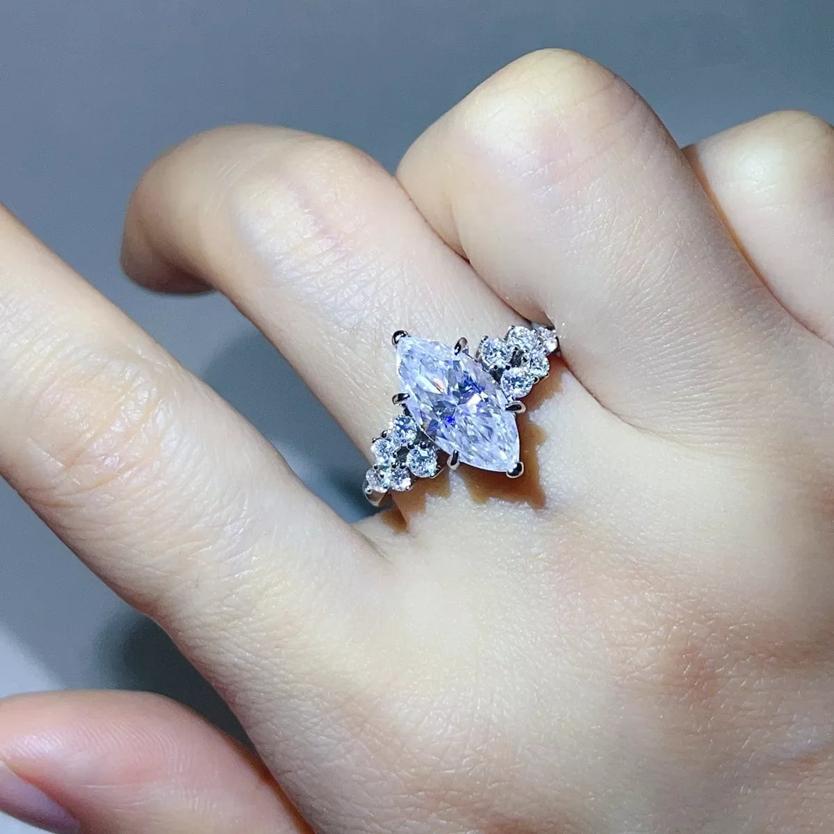 5 Carat 925 Sterling Silver Moissanite Ring