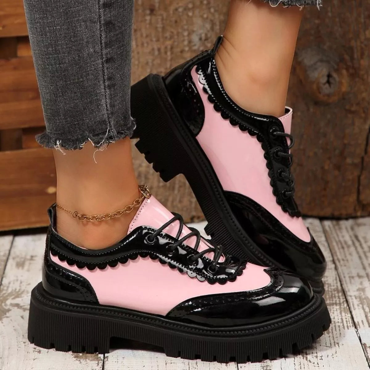 Round Toe Platform Loafers