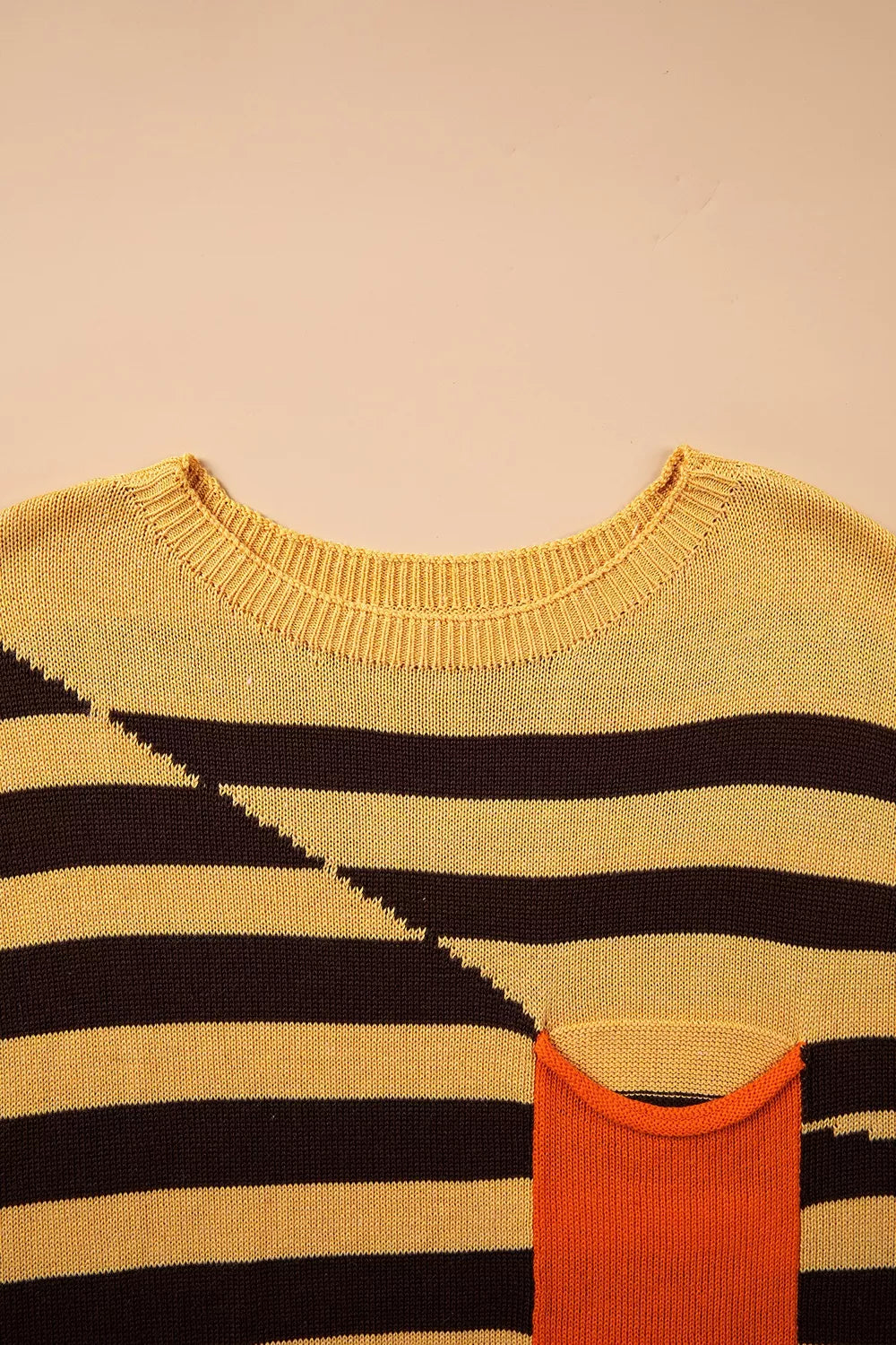 Stripe Striped Drop Shoulder Colorblock Pullover Sweater