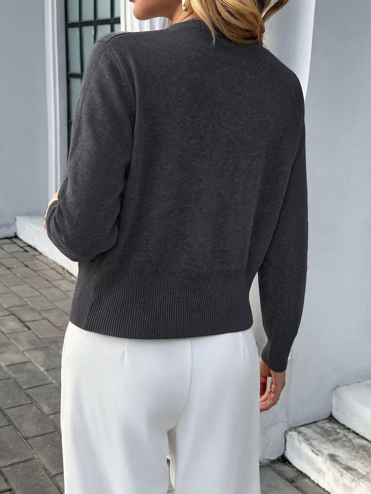 Button-Down Knit Cardigan
