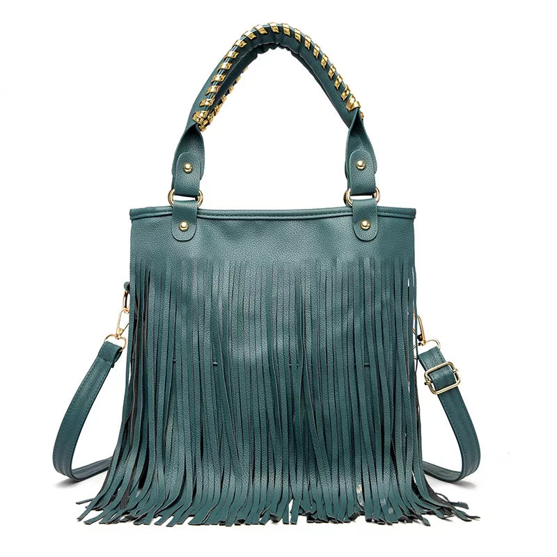 Fringe PU Leather Handbag
