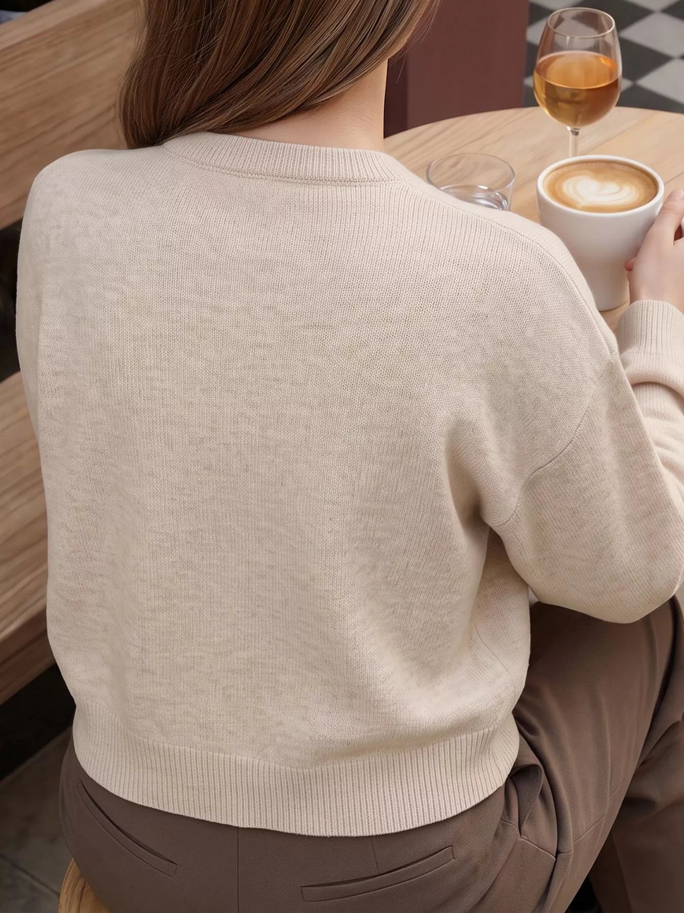 Button Up Dropped Shoulder Cardigan