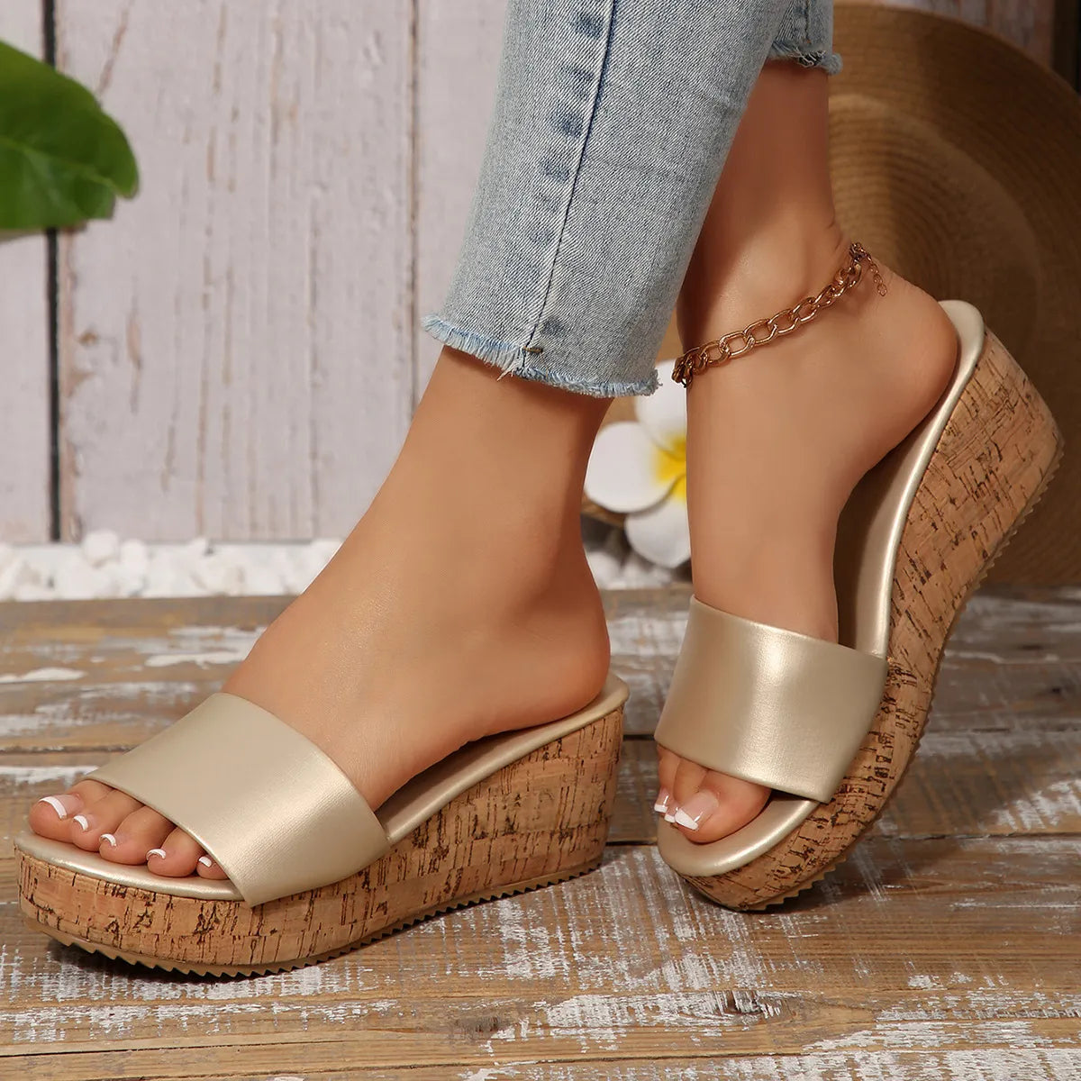 Open Toe Wedge Sandals