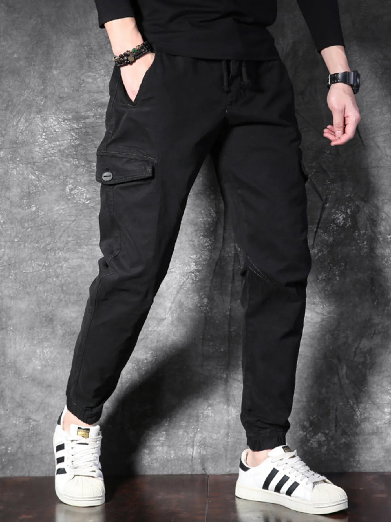 Men's Cargo Pants with Drawstring
