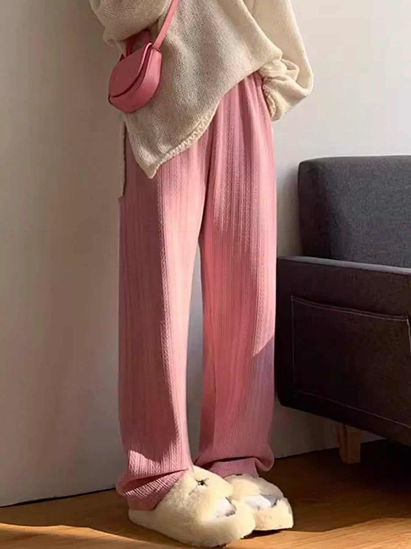 Corduroy Wide-Leg Pants