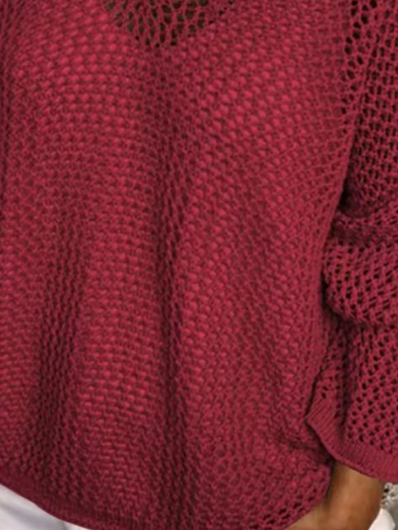 Loose Knit Hooded Cover Up
