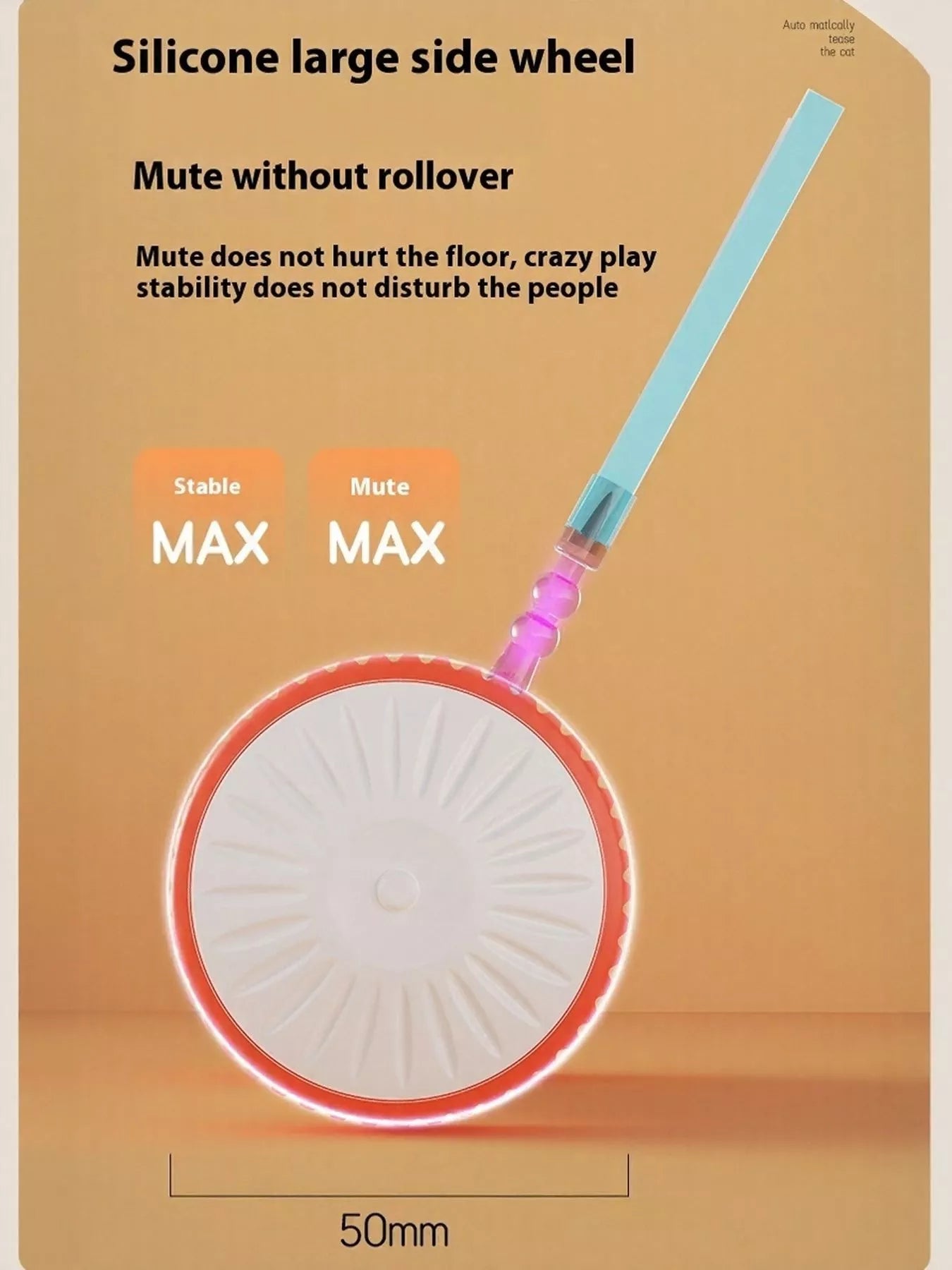 Interactive Self-Rotating Feather Pet Chase Toy