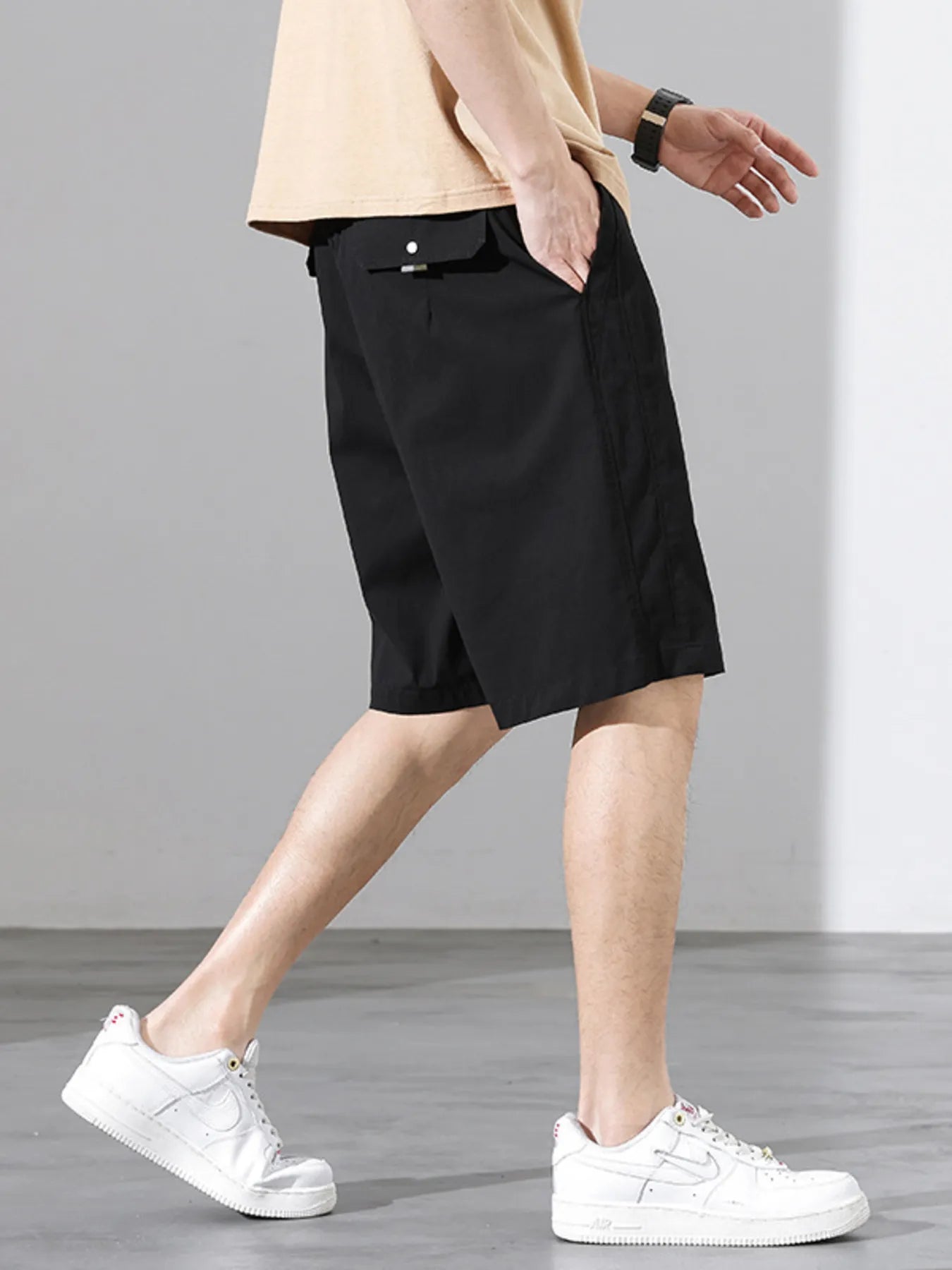 Men's Plus Size Casual Drawstring Shorts