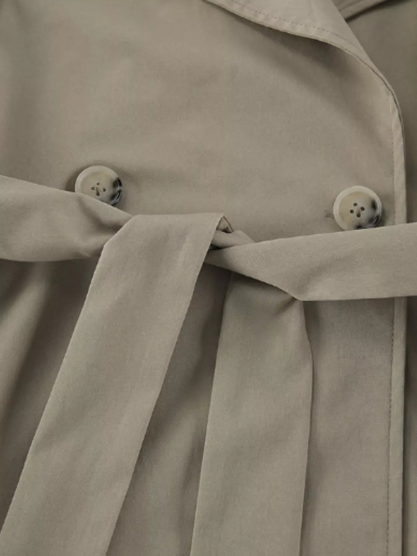 Chic Double-Breasted Belted Trench Coat