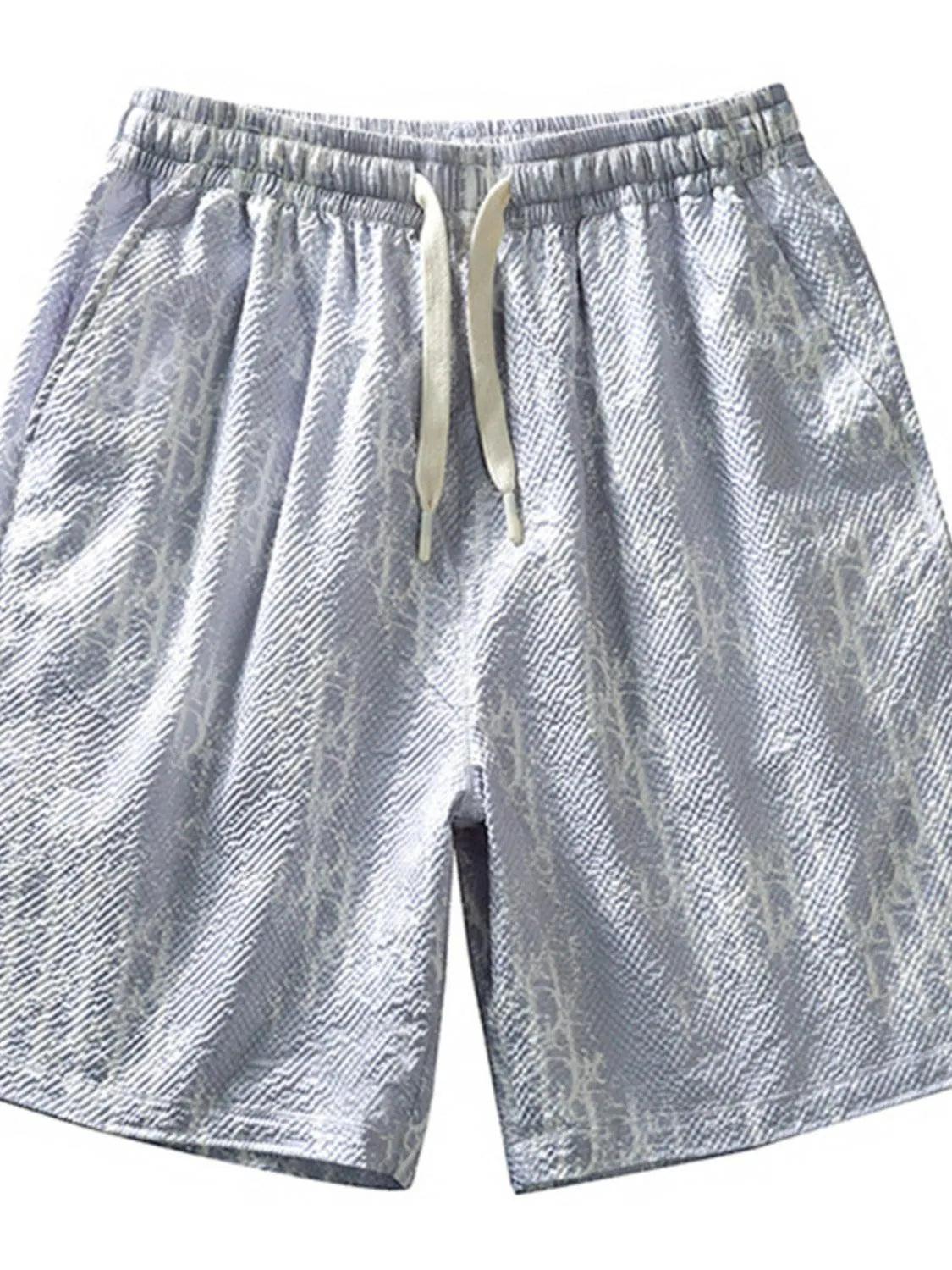 Men's Plus Size Abstract Print Drawstring Shorts