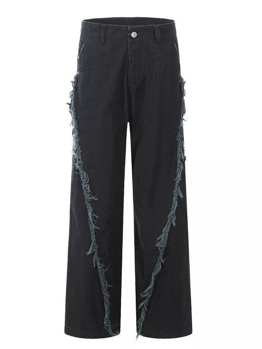 Men's Fringe Wide Leg Pants