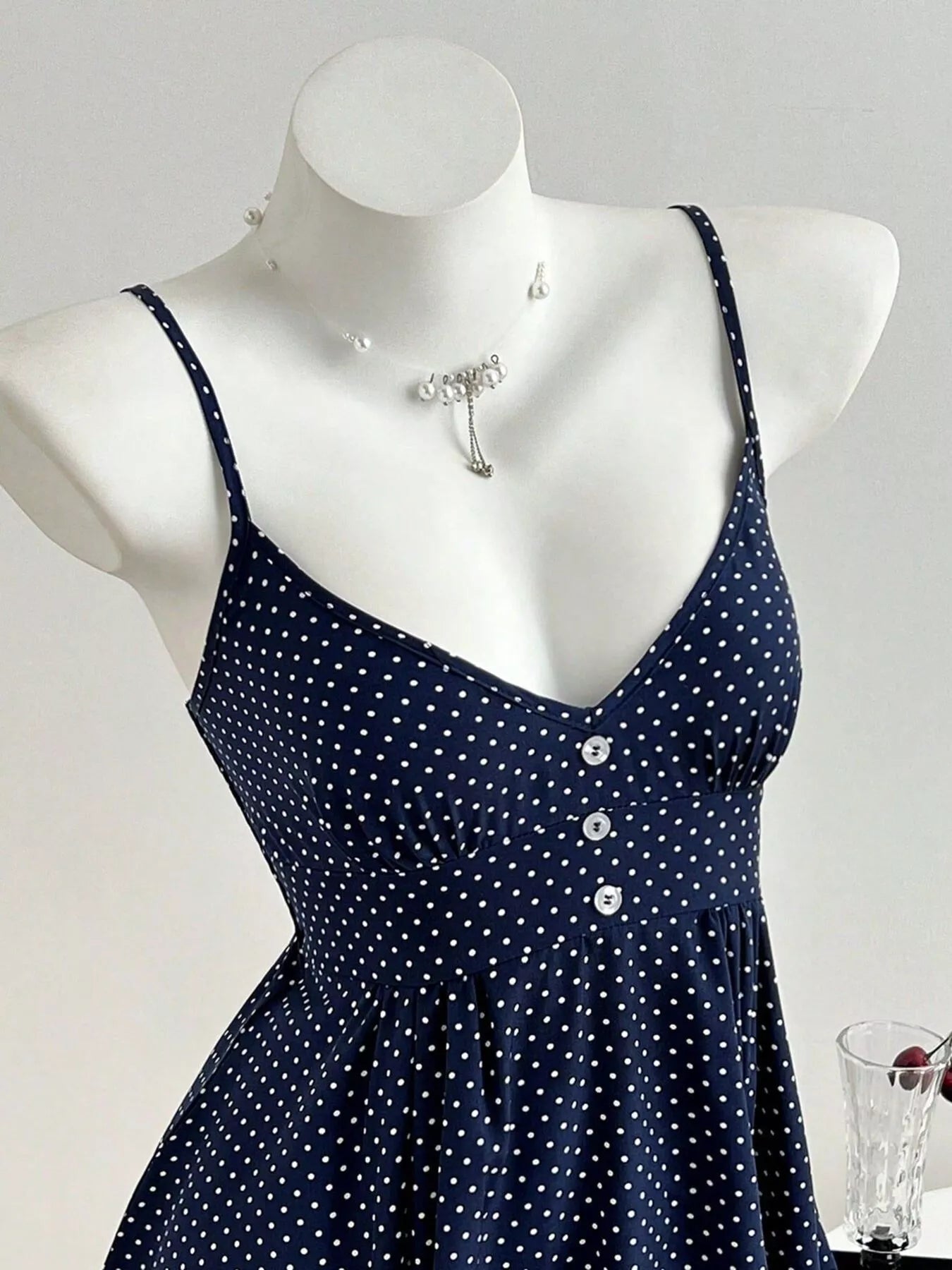Polka Dot Peplum Cami
