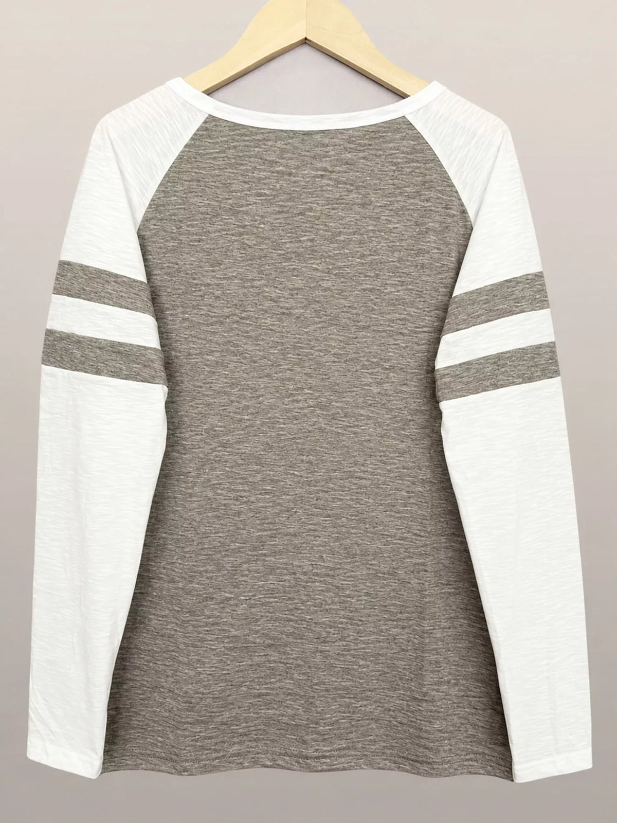 Full Size Color-Block Raglan Sleeve Striped T-Shirt Plus Size