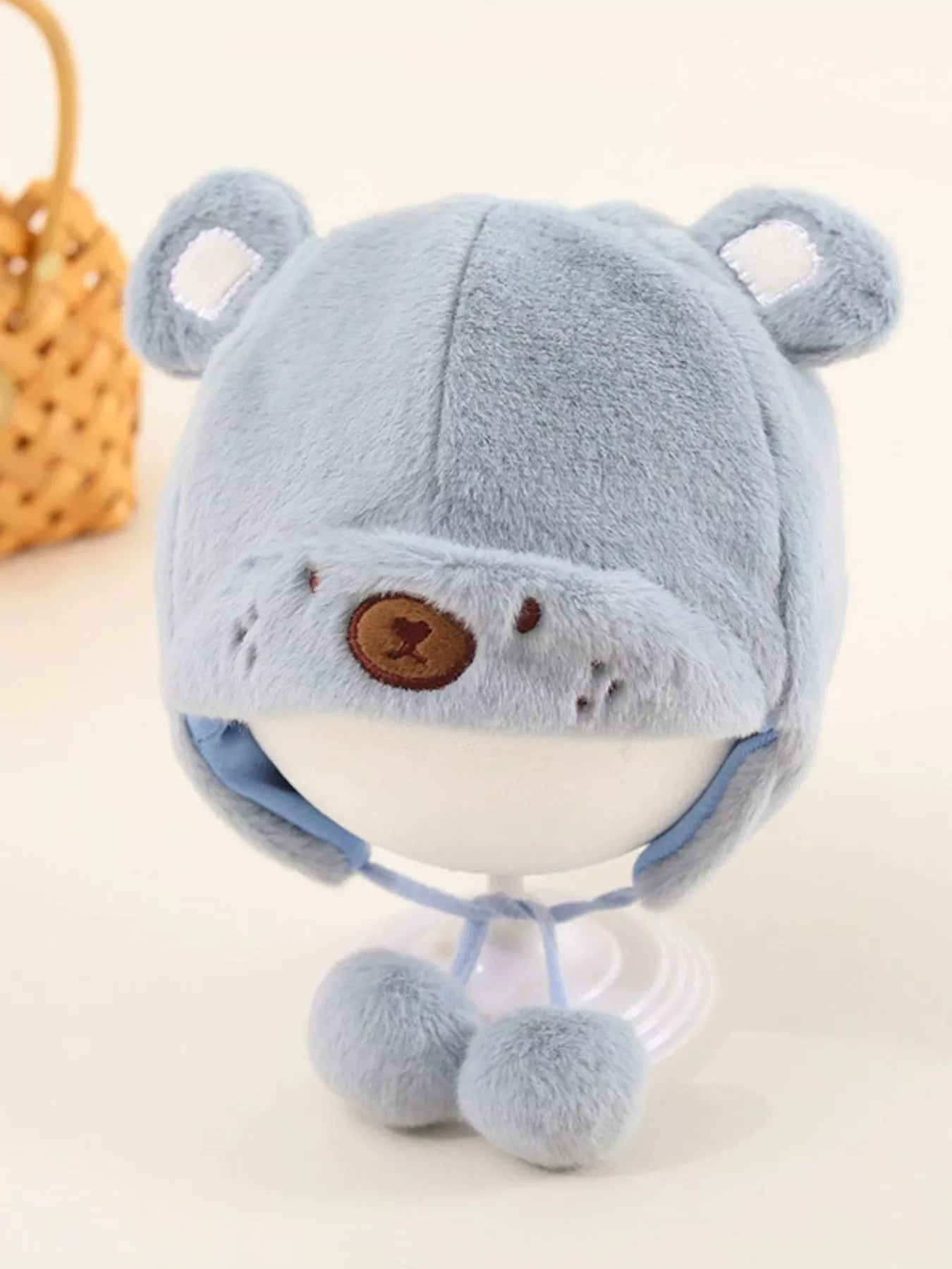 Children's Cute Bear Ear Plush Hat