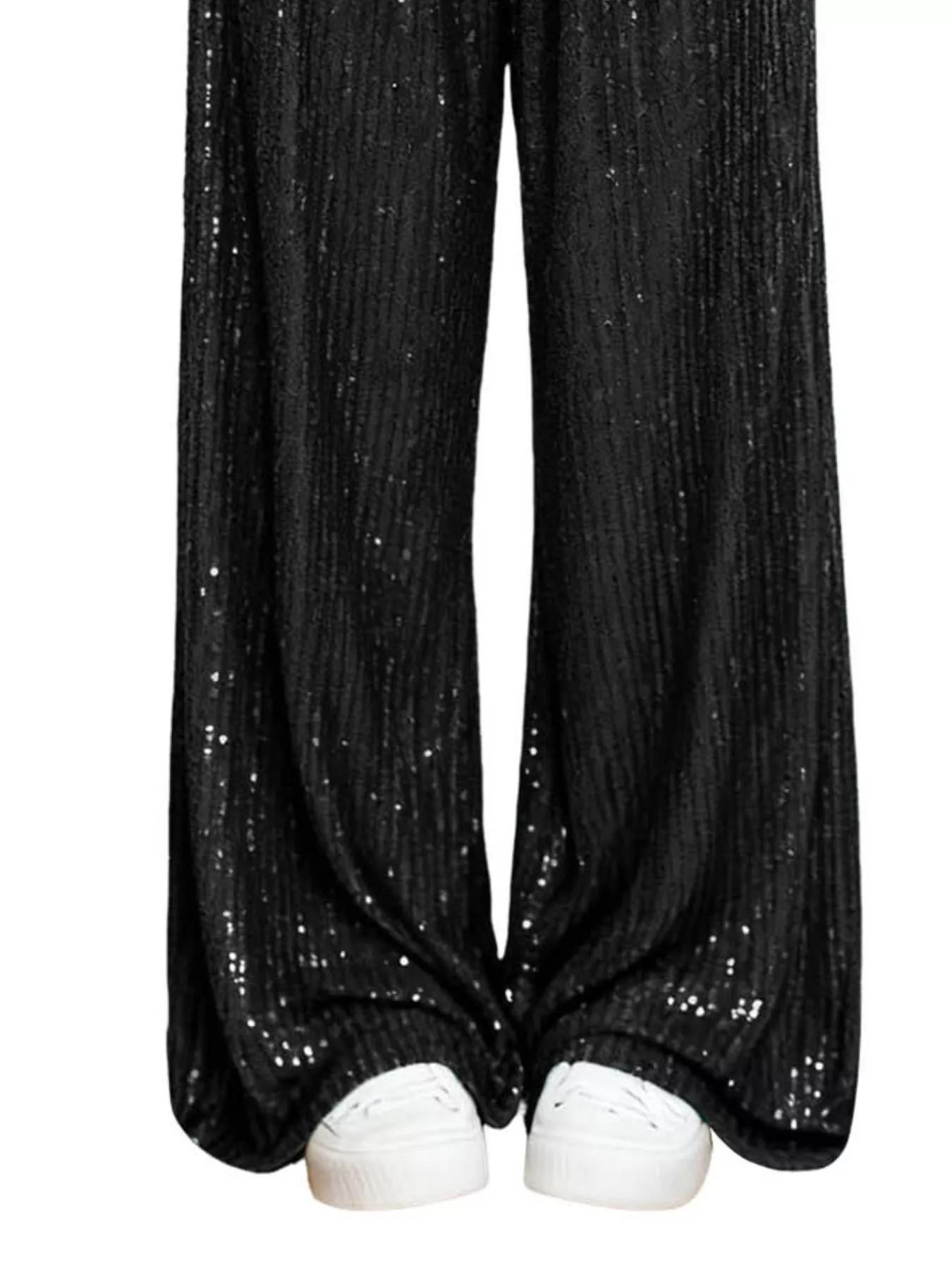 Sequin Wide-Leg Pants