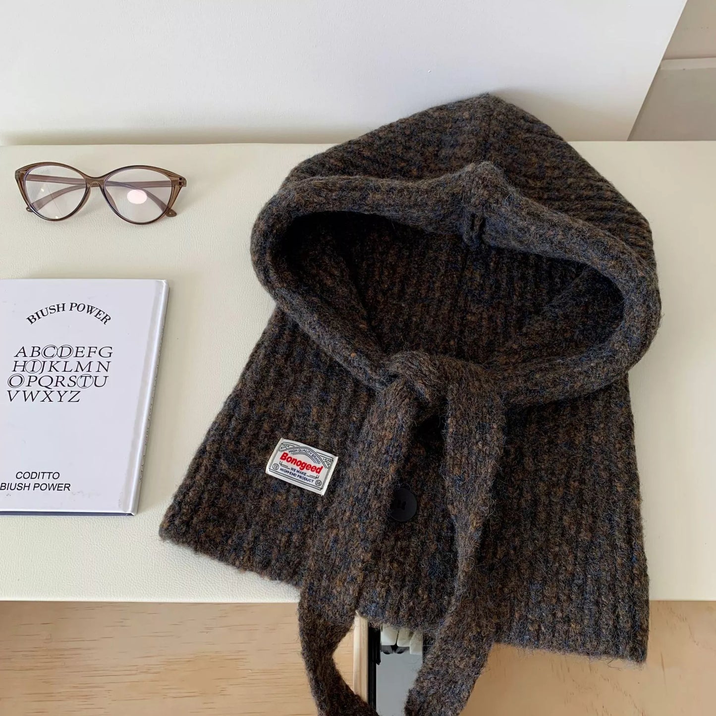Knitted Winter Scarf Hat