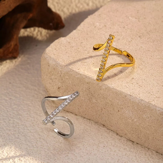 Irregular Rhinestone Ring