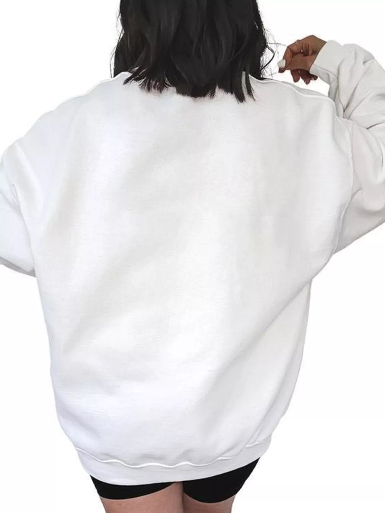 Halloween Pumpkin Floral Round Neck Sweatshirt