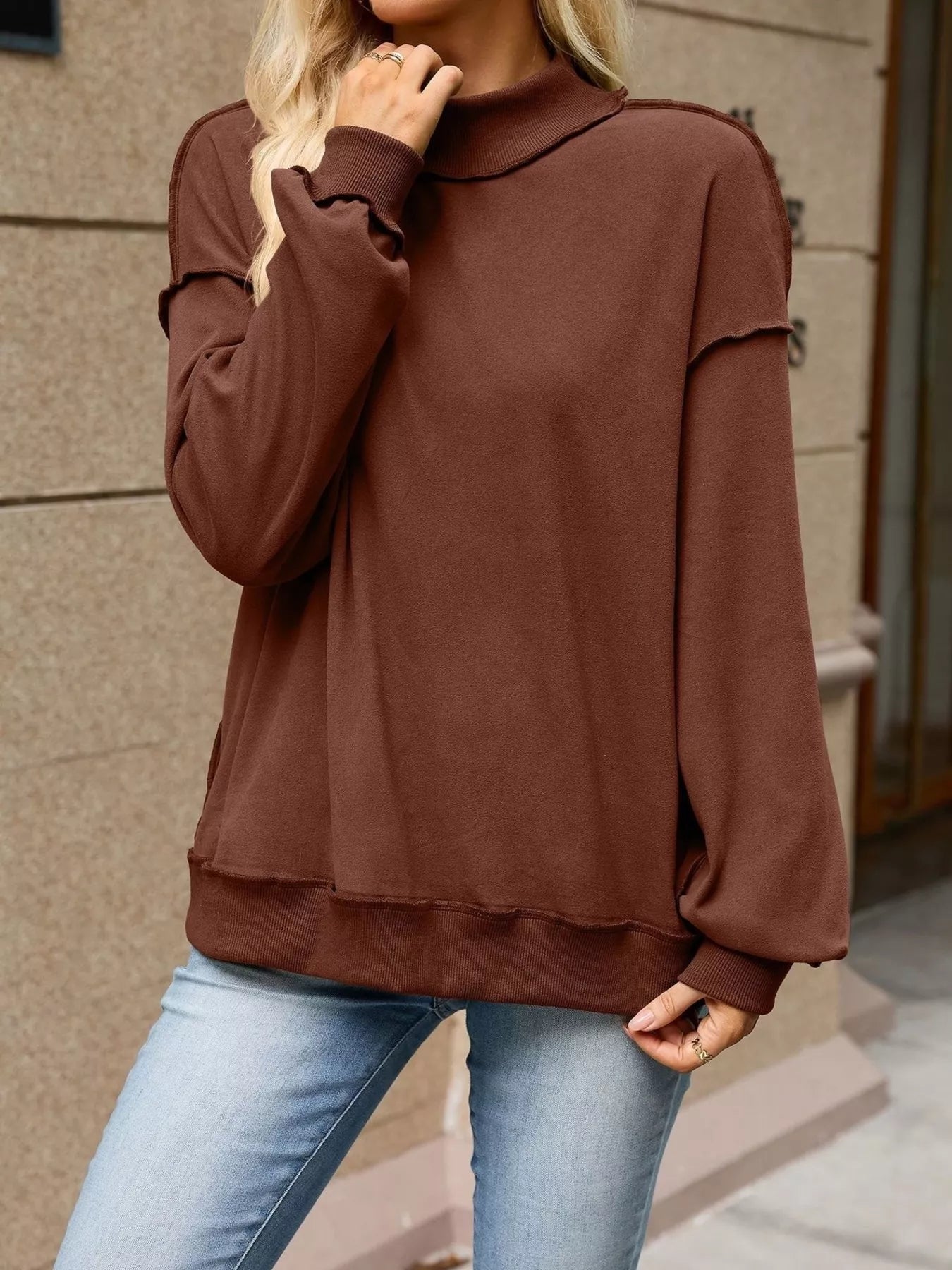 Loose Fit Crew Neck Sweatshirt