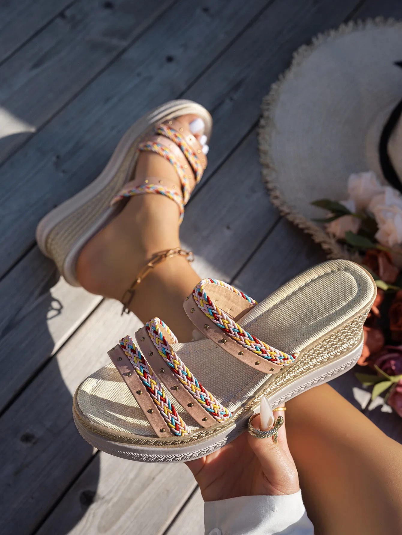 Open Toe Platform Wedge Sandals