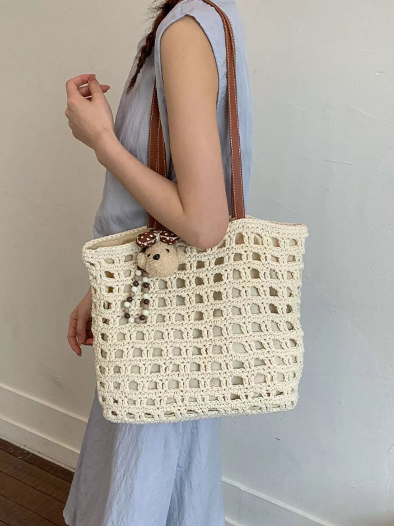 Woven Straw Handbag