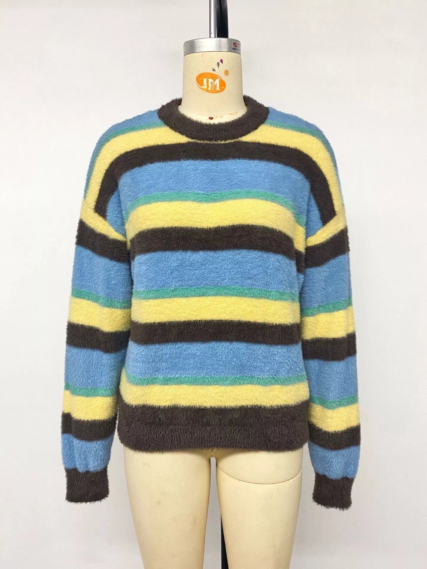Striped Dropped Shoulder Sweater