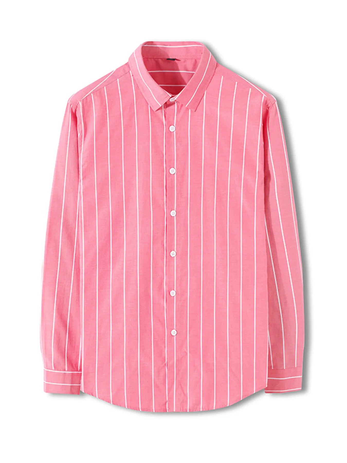 Men's Plus Size Classic Striped Long Sleeve Shirt