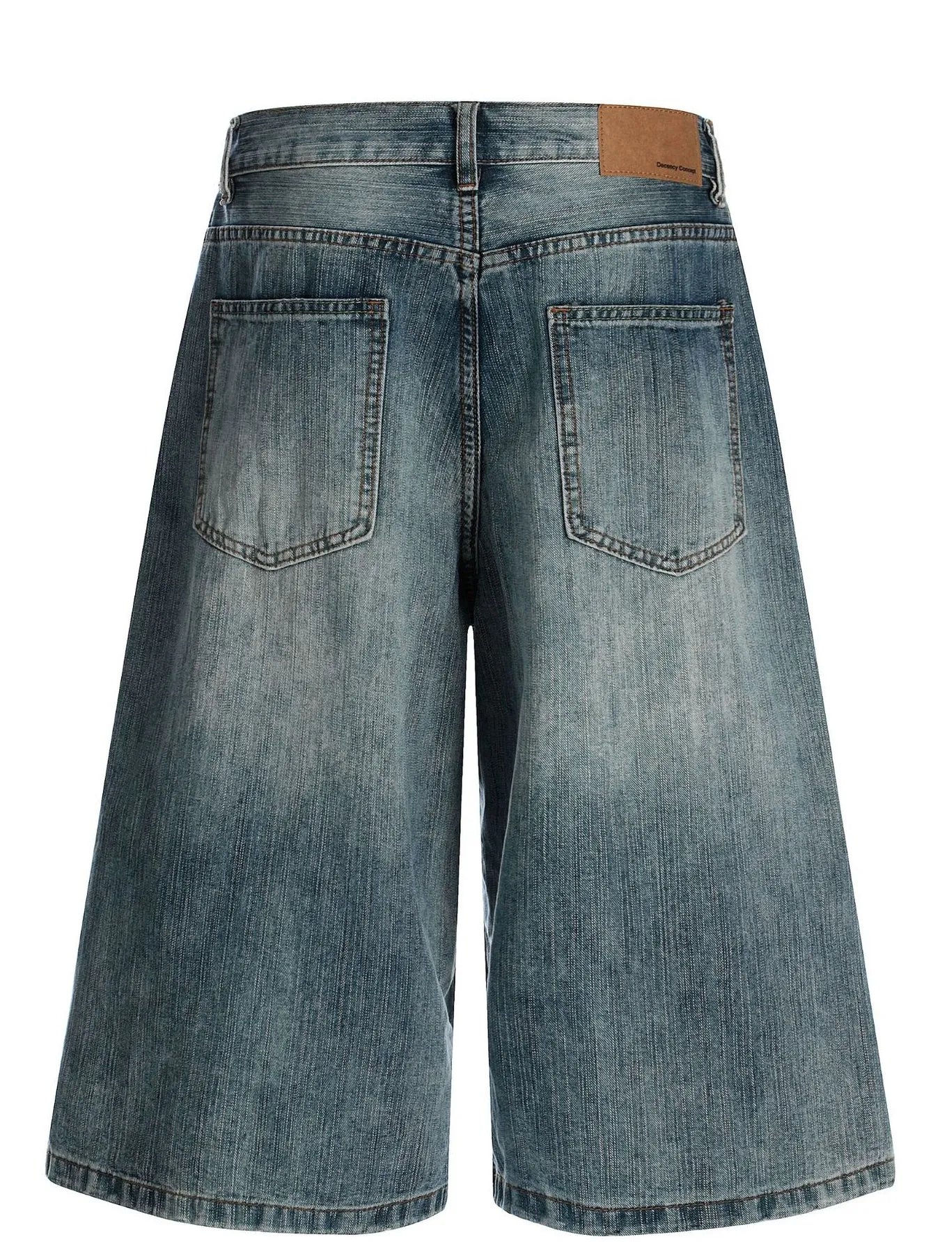 Men's Wide-Leg Denim Shorts