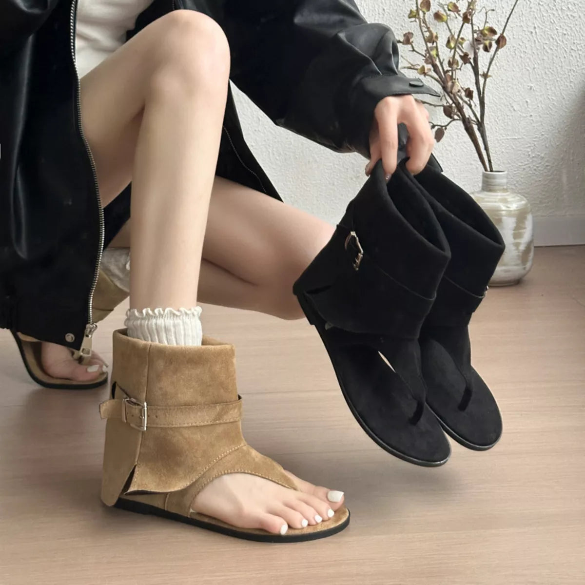 Toe Post Buckle Sandals