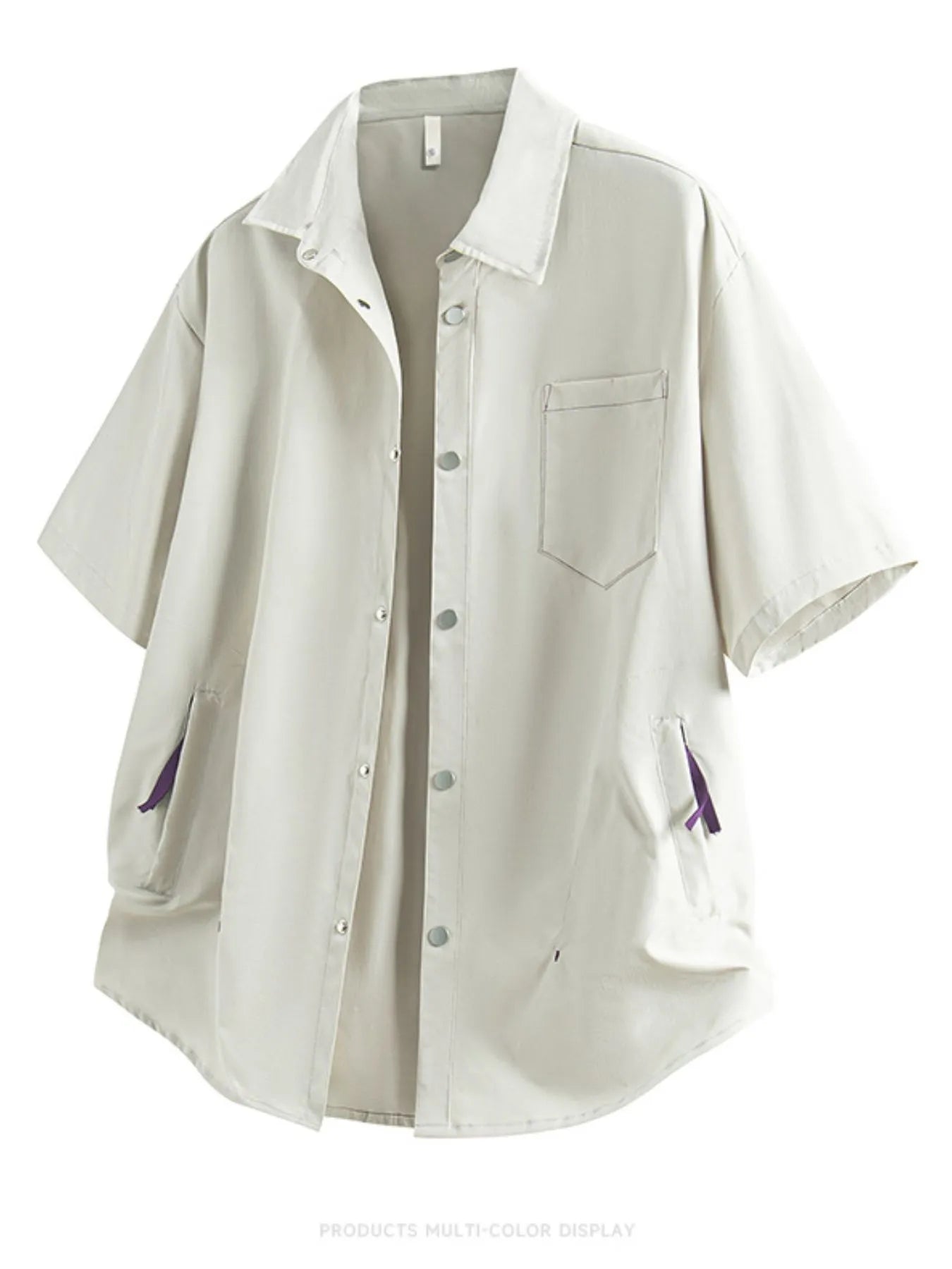 Men's Full Size Snap Down Short Sleeve Shirt Plus Size