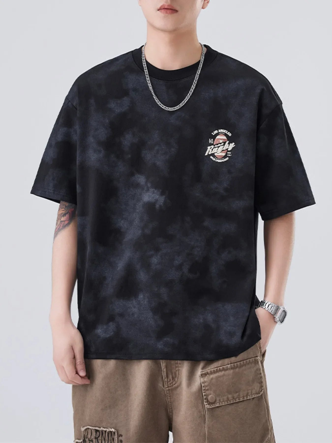 Men's Plus Size Round Neck Short Sleeve T-Shirt