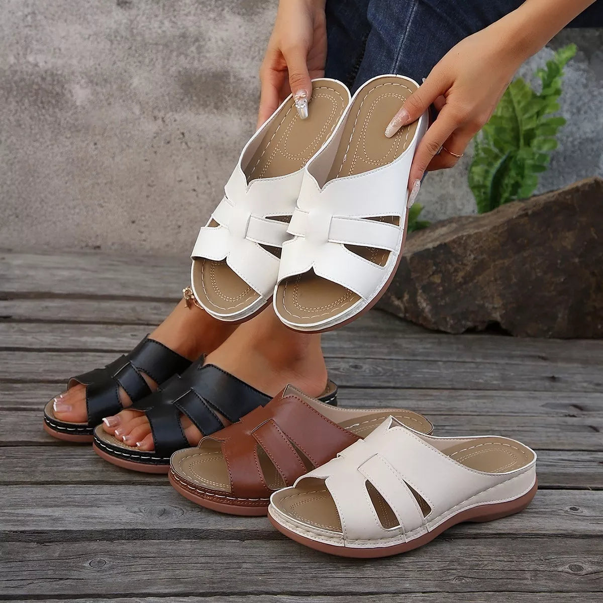 Open Toe Wedge Sandals