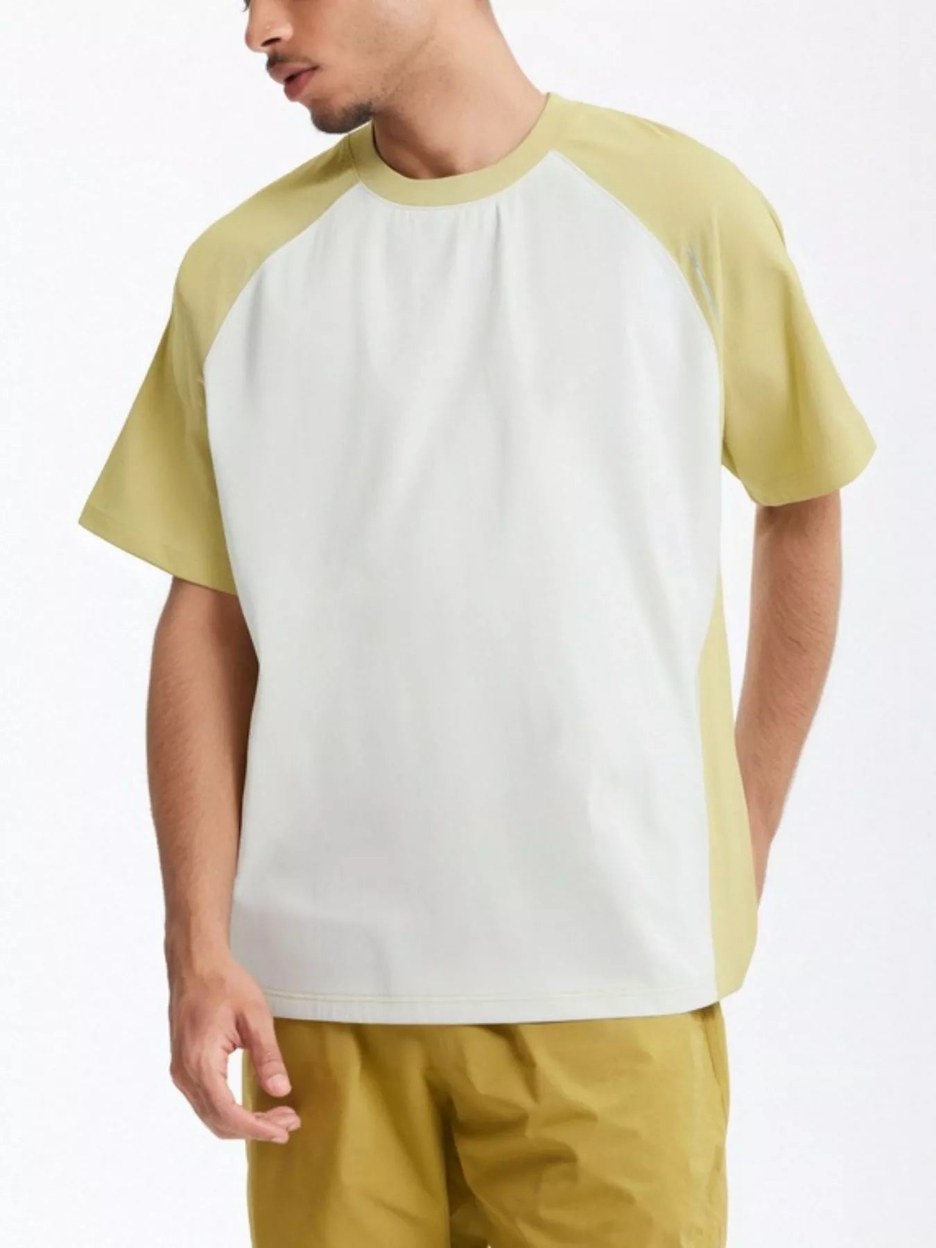 Men's Two-Tone Raglan Sleeve Casual T-Shirt