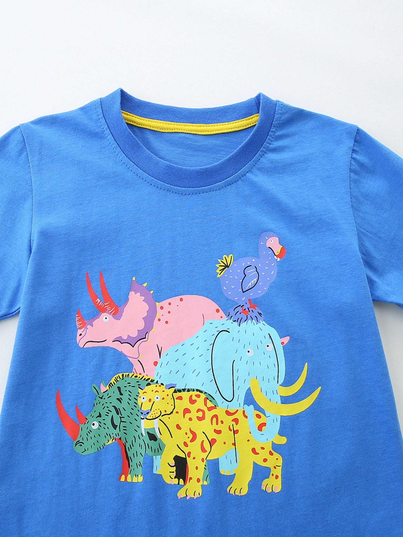Children's Animal Graphic Round Neck T-Shirt